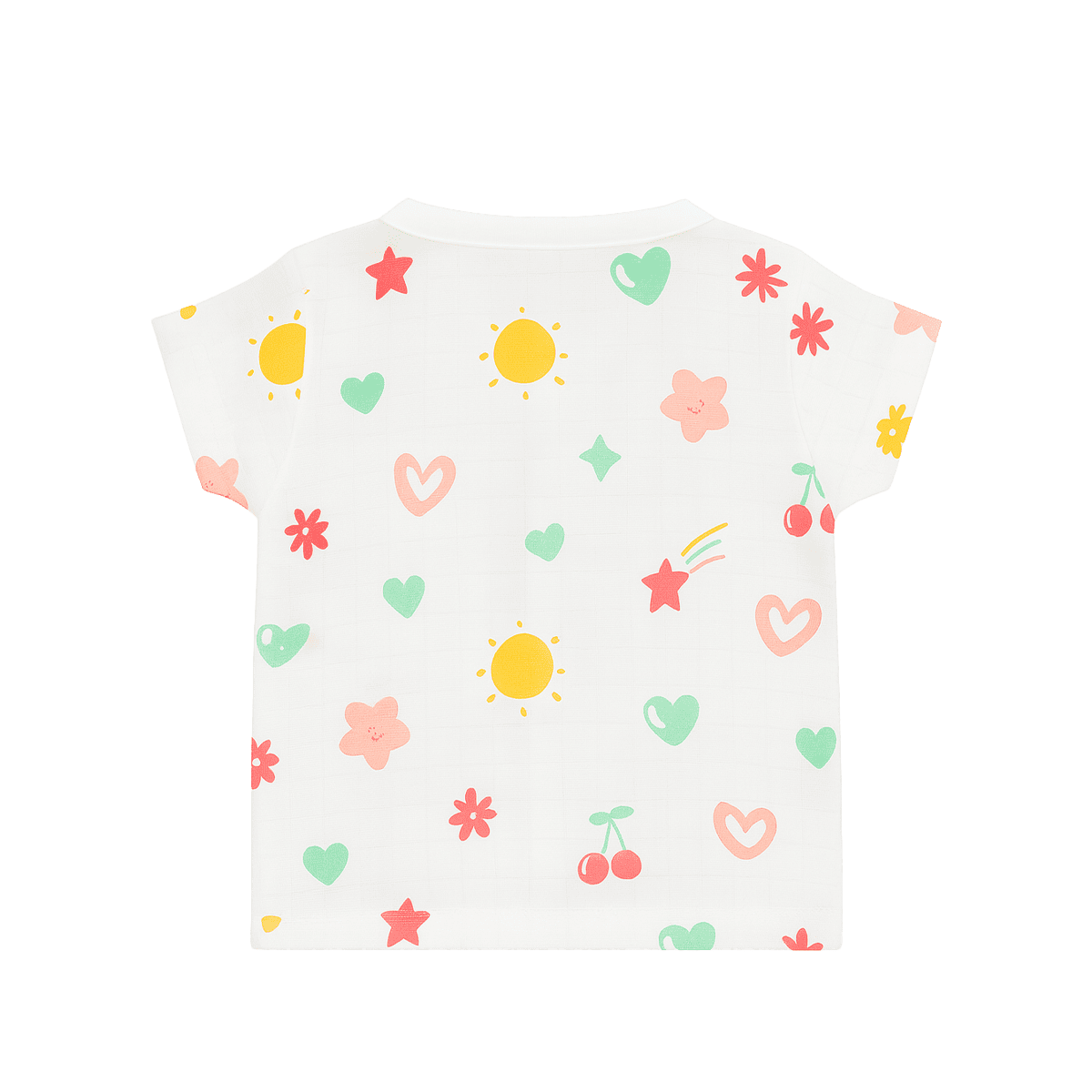 Baby Boys & Girls Cotton Shirt with Summer Print – Sun, Flowers & Rainbow Design - Image 3