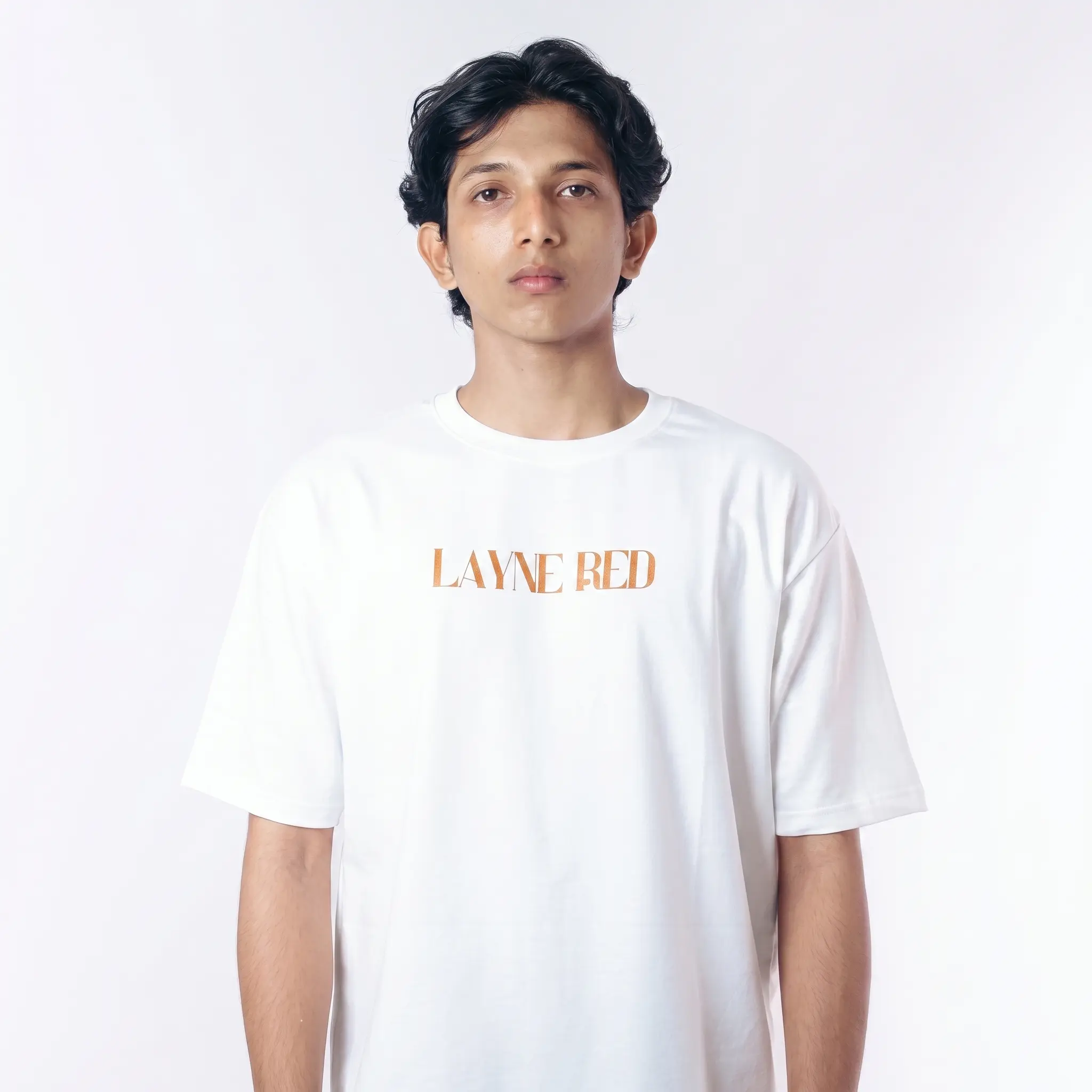 "ART IS LIFE" Premium White Five-Sleeve T-Shirt – Loop Knit Drop-Shoulder Streetwear Tee by Laynered - Image 2